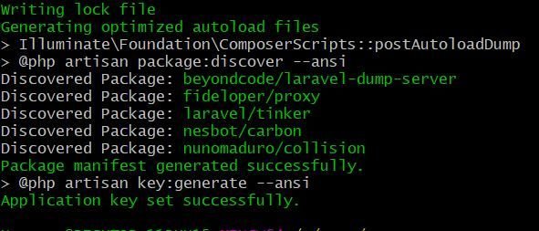 composer-create-project --prefer-dist laravel-laravel create laravel project using composer successful