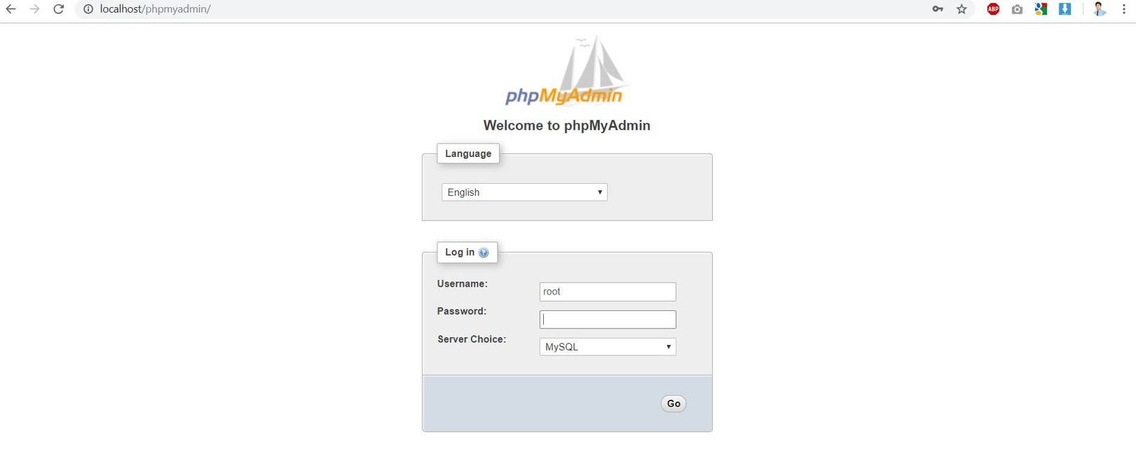 backup wordpress database using phpmyadmin login page
