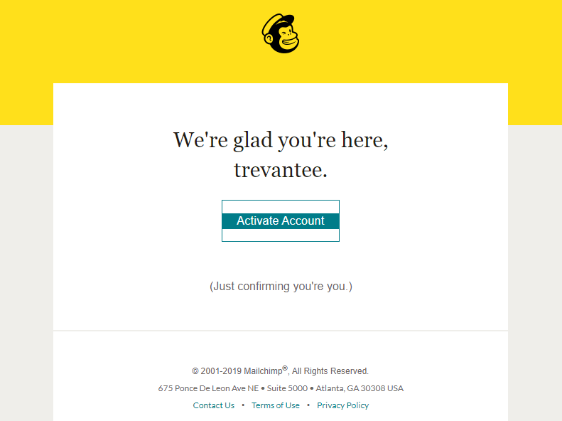 activate mailchimp account