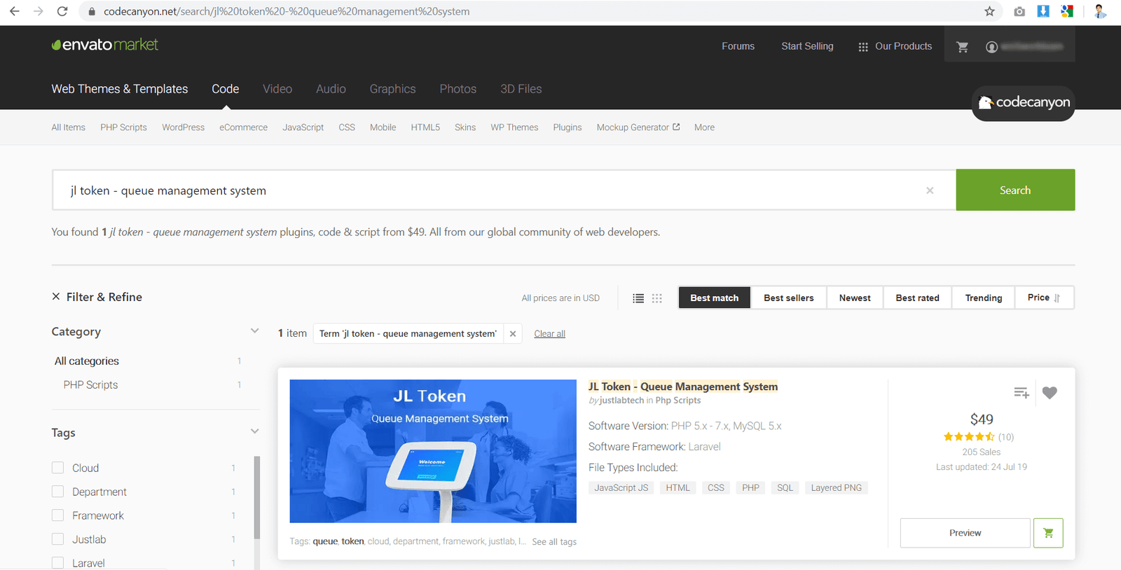 Codecanyon's envato market search result for JL Token - Queue Management System
