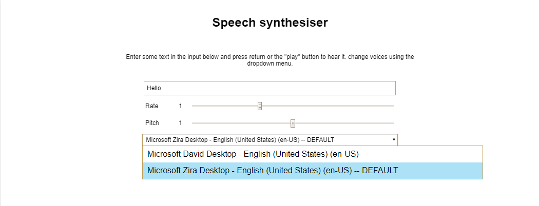 web speech api speech synthesis - available voices by default when offline