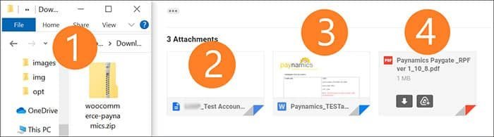 Paynamics integration kit and materials woocommerce-paynamics.zip, Test merchant credentials, Test payment accounts, Paynamics Paygate RPF