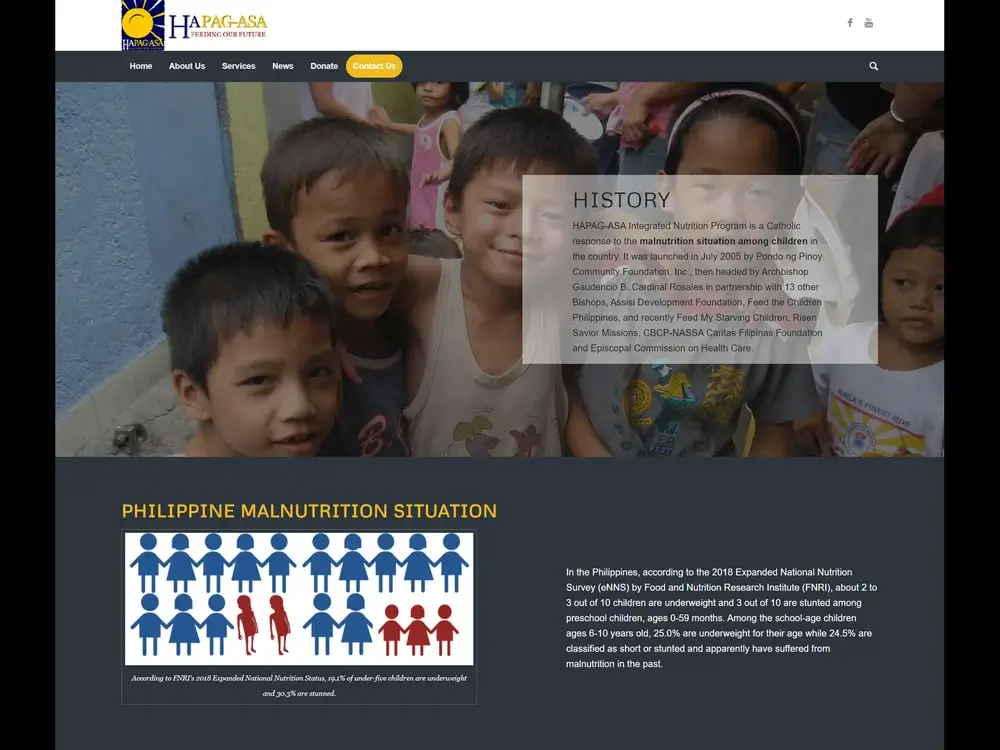 Hapag-asa Donation Website About Page