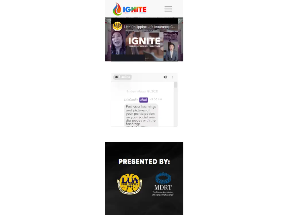 LifeConPH Event Website Webinar Page Mobile