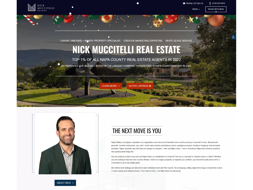 Nick Muccitelli Home page mobile